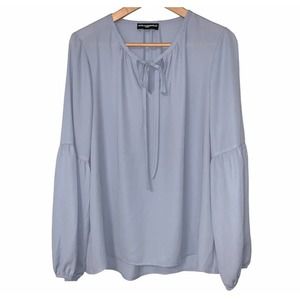 KARL LAGERFELD PARIS Gray Blue Blouse